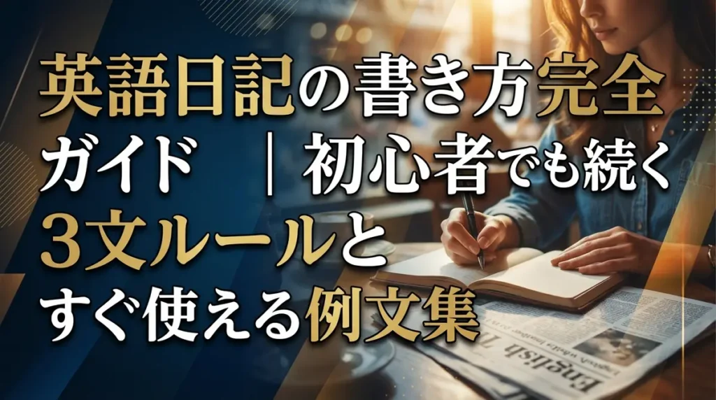 英語日記の書き方完全ガイド｜初心者でも続く3文ルールとすぐ使える例文集