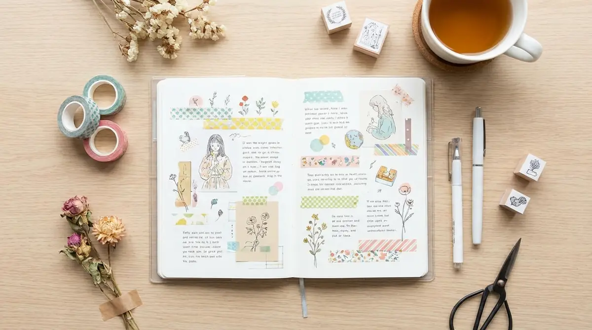 日記ノートをかわいくデコレーションするアイデア