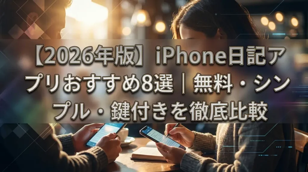 【2026年版】iPhone日記アプリおすすめ8選｜無料・シンプル・鍵付きを徹底比較