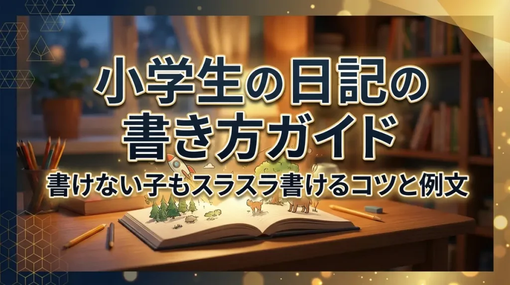 小学生の日記の書き方ガイド｜書けない子もスラスラ書けるコツと例文