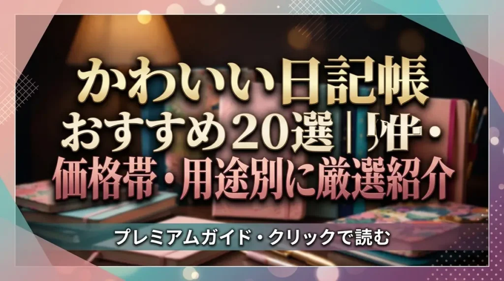 かわいい日記帳おすすめ20選｜価格帯・用途別に厳選紹介