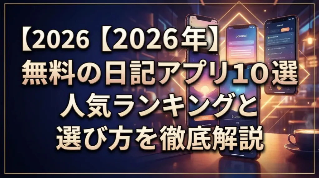 【2026年】無料の日記アプリおすすめ10選｜人気ランキングと選び方を徹底解説