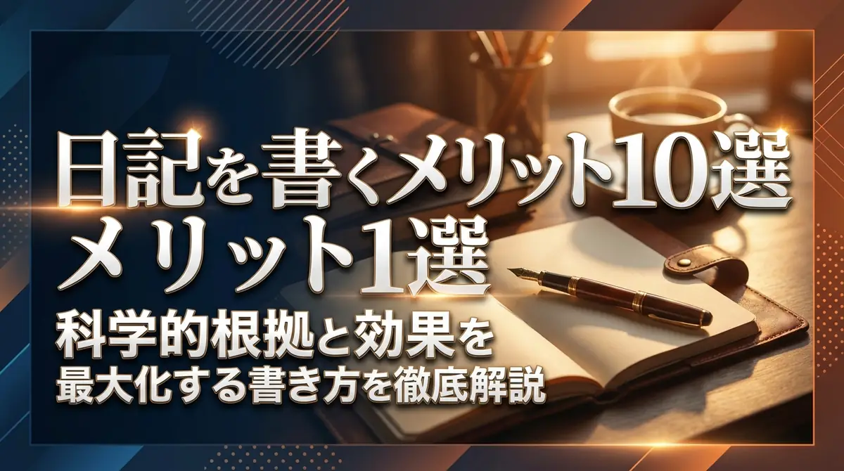 日記を書くメリット10選|科学的根拠と効果を最大化する書き方を徹底解説