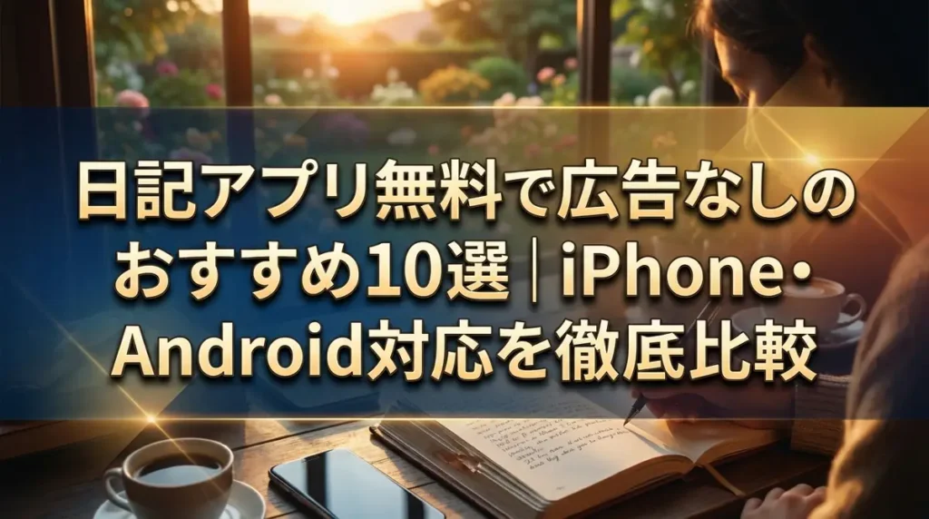 日記アプリ無料で広告なしのおすすめ10選｜iPhone・Android対応を徹底比較