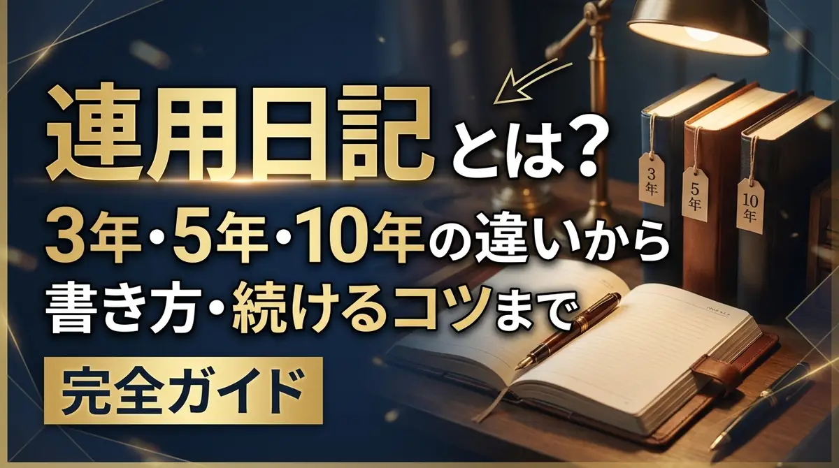 連用日記とは？3年・5年・10年の違いから書き方・続けるコツまで完全ガイド
