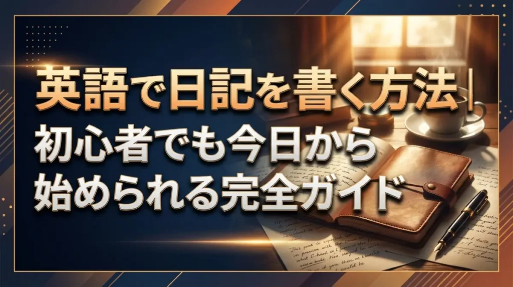 英語で日記を書く方法｜初心者でも今日から始められる完全ガイド