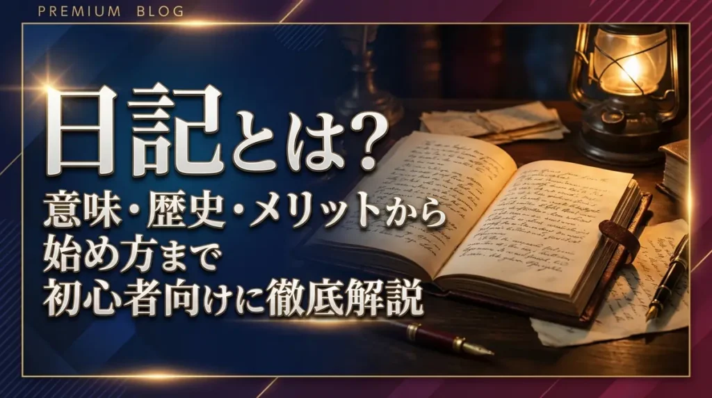 日記とは？意味・歴史・メリットから始め方まで初心者向けに徹底解説