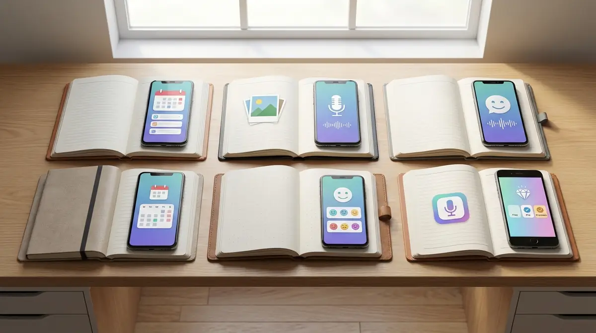 【比較表】日記帳アプリ7つの機能・料金一覧