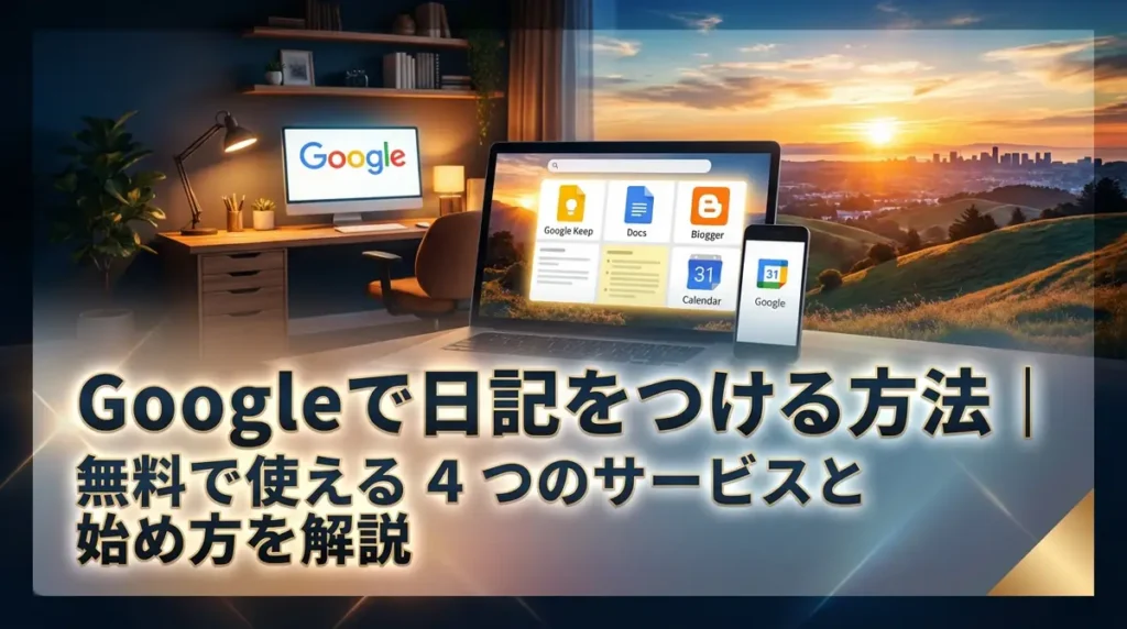 Googleで日記をつける方法｜無料で使える4つのサービスと始め方を解説