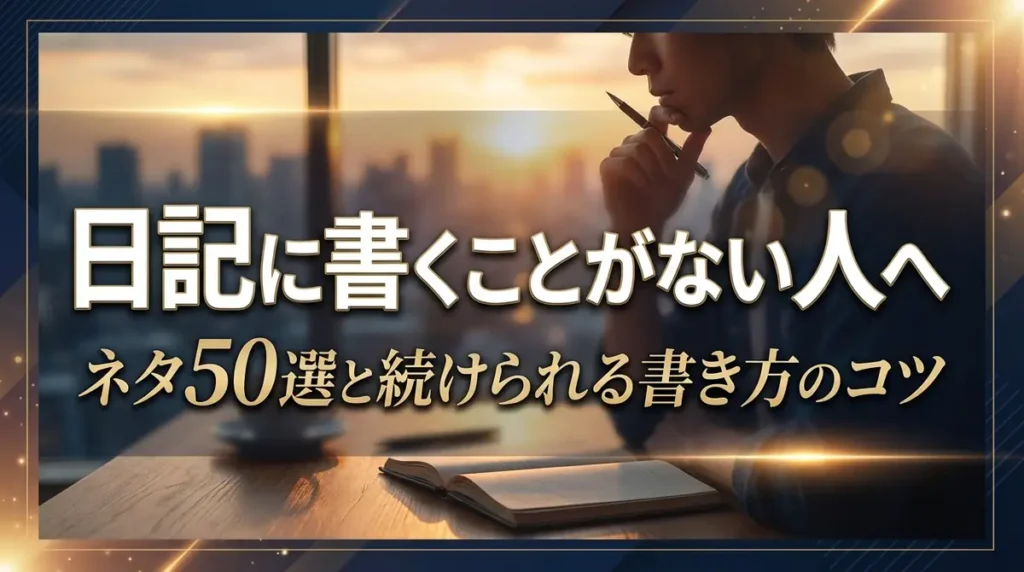 日記に書くことがない人へ｜ネタ50選と続けられる書き方のコツ