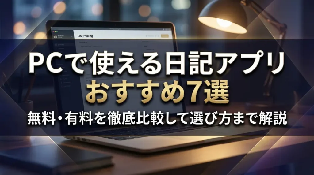 PCで使える日記アプリおすすめ7選｜無料・有料を徹底比較して選び方まで解説