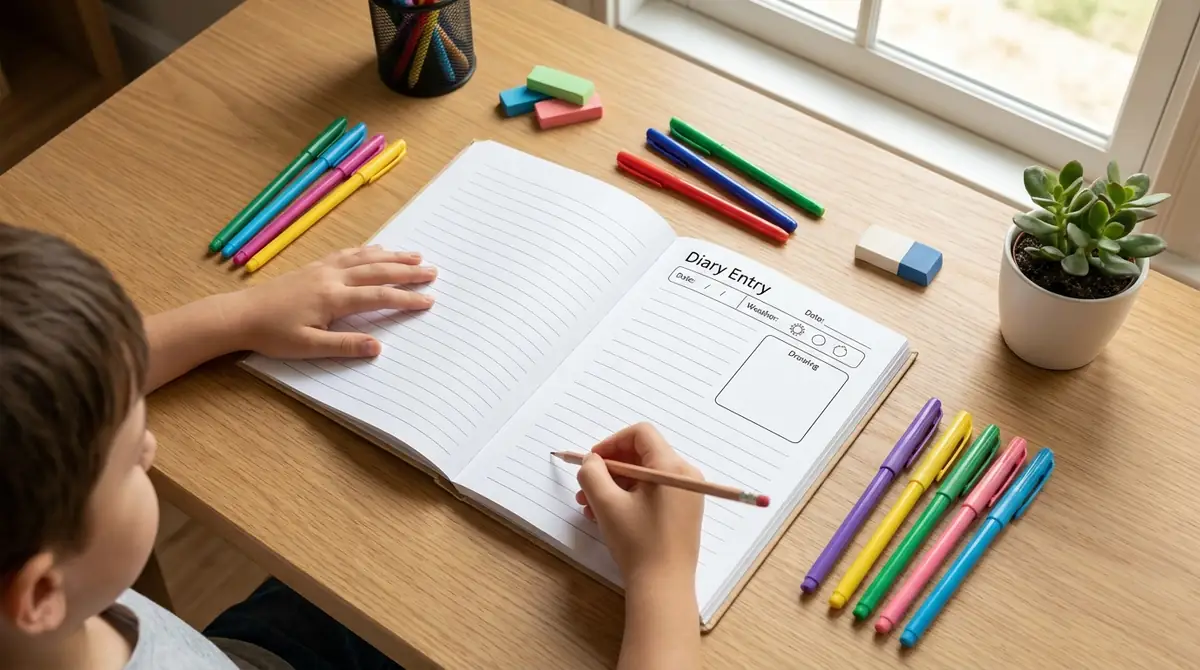 【テンプレート付き】小学生の日記の書き方