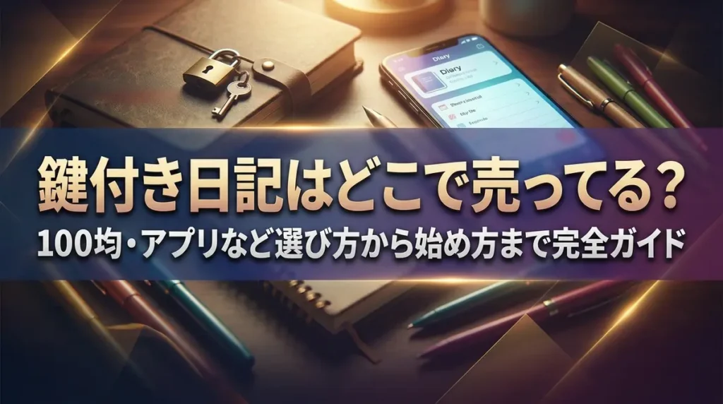 鍵付き日記はどこで売ってる？100均・アプリなど選び方から始め方まで完全ガイド
