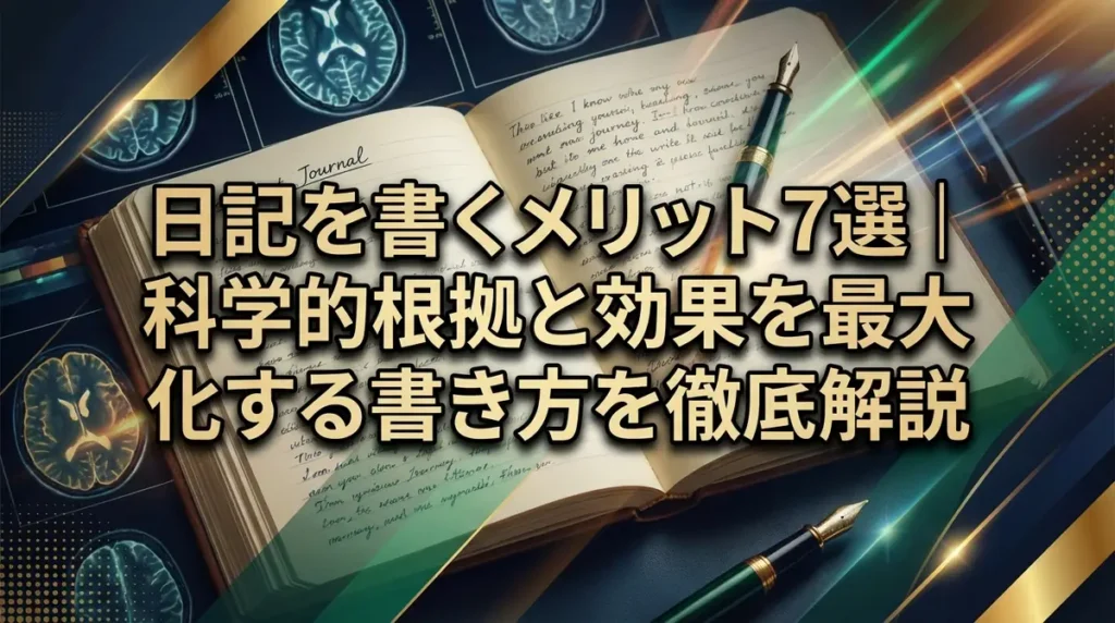日記を書くメリット7選｜科学的根拠と効果を最大化する書き方を徹底解説