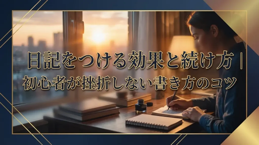 日記をつける効果と続け方｜初心者が挫折しない書き方のコツ