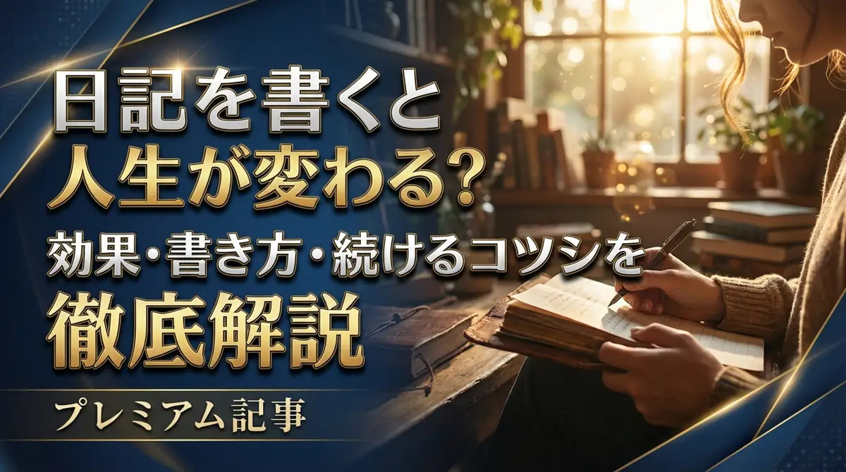 日記を書くと人生が変わる？効果・書き方・続けるコツを徹底解説