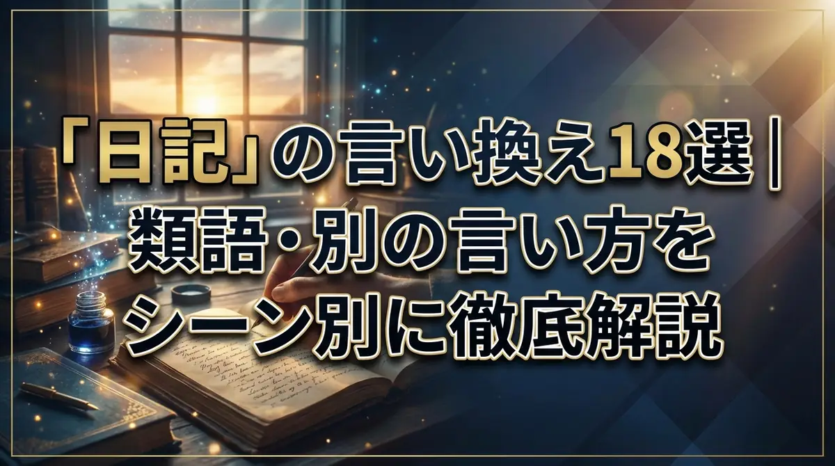 「日記」の言い換え18選｜類語・別の言い方をシーン別に徹底解説