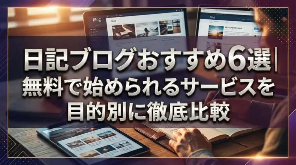 日記ブログおすすめ6選｜無料で始められるサービスを目的別に徹底比較