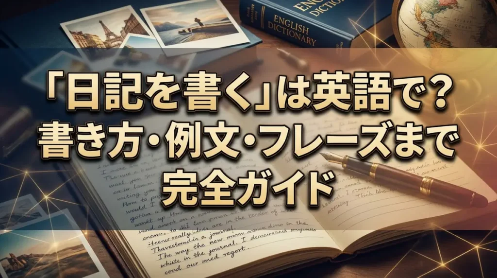 「日記を書く」は英語で？書き方・例文・フレーズまで完全ガイド