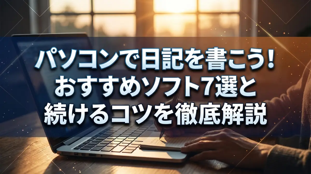 パソコンで日記を書こう！おすすめソフト7選と続けるコツを徹底解説