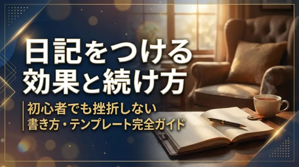 日記をつける効果と続け方｜初心者でも挫折しない書き方・テンプレート完全ガイド
