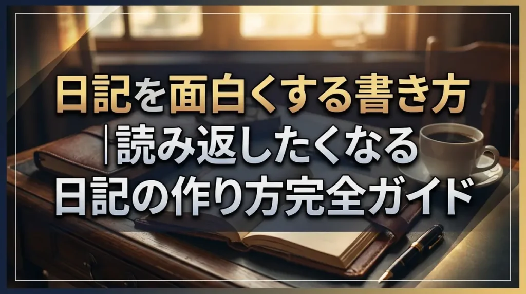 日記を面白くする書き方｜読み返したくなる日記の作り方完全ガイド