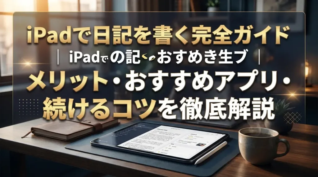 iPadで日記を書く完全ガイド｜メリット・おすすめアプリ・続けるコツを徹底解説