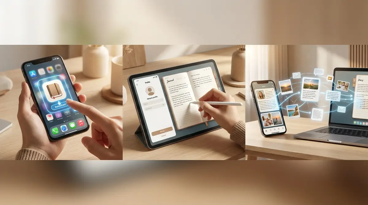 日記共有アプリの始め方【3ステップ】