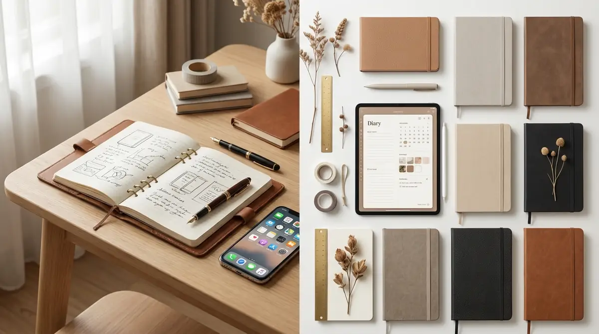 おしゃれな日記におすすめのノート・アプリ早見表