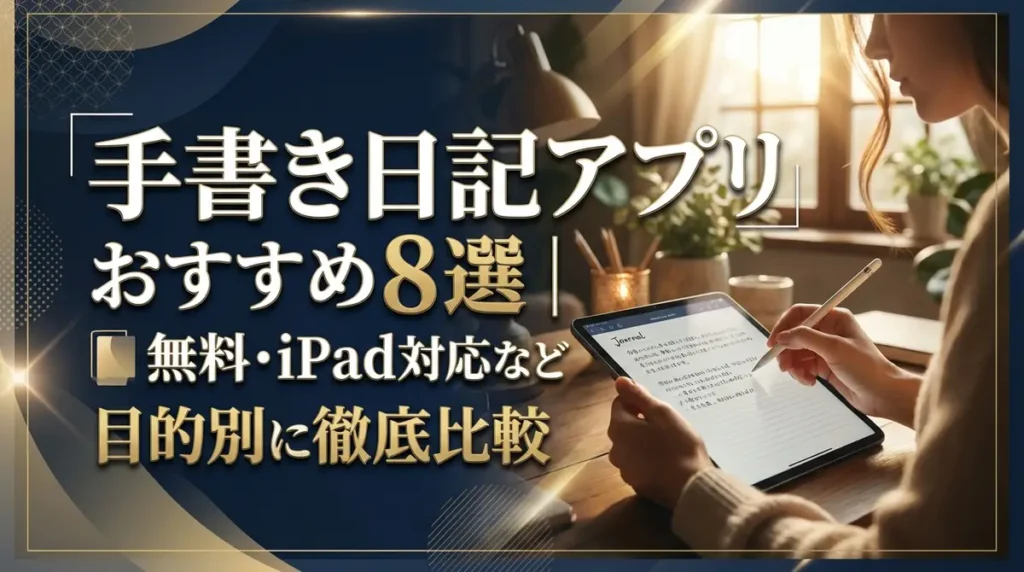 手書き日記アプリおすすめ8選｜無料・iPad対応など目的別に徹底比較