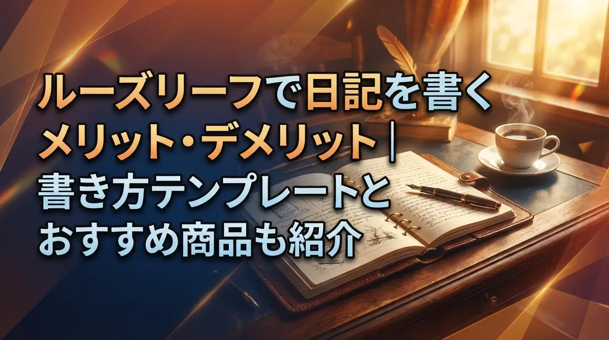 ルーズリーフで日記を書くメリット・デメリット|書き方テンプレートとおすすめ商品も紹介