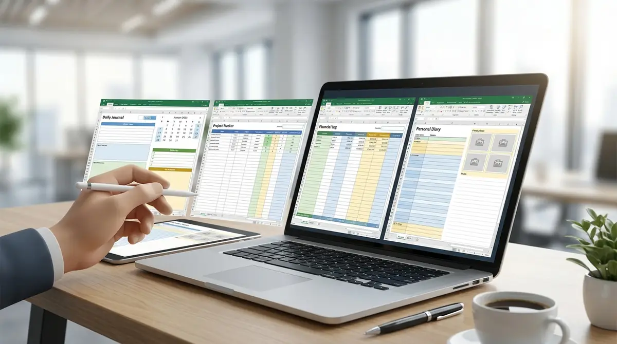 【無料ダウンロード】用途別エクセル日記テンプレート4選