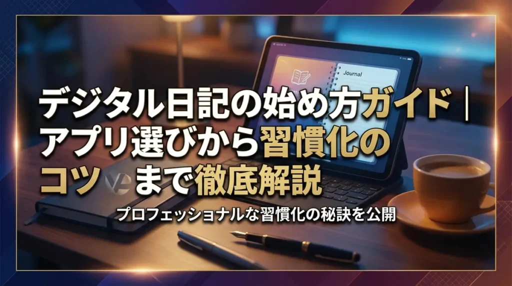 デジタル日記の始め方ガイド｜アプリ選びから習慣化のコツまで徹底解説