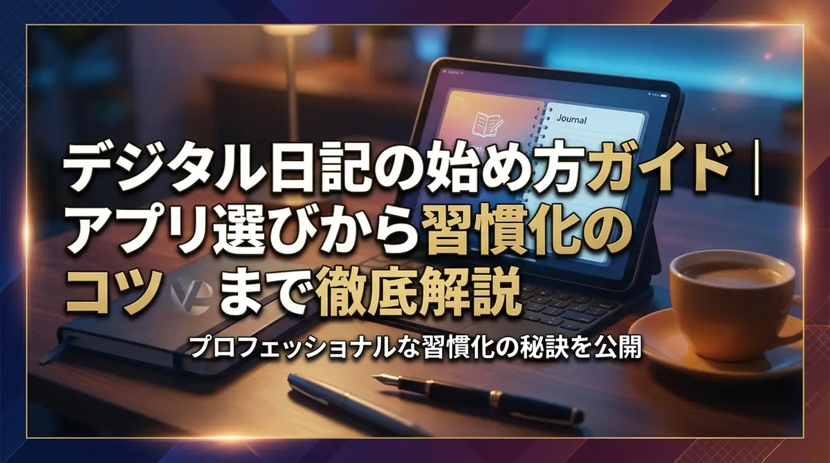 デジタル日記の始め方ガイド|アプリ選びから習慣化のコツまで徹底解説