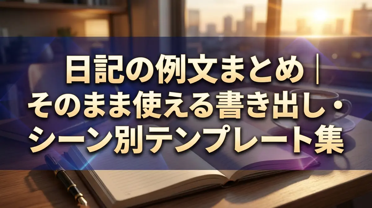 日記の例文まとめ|そのまま使える書き出し・シーン別テンプレート集