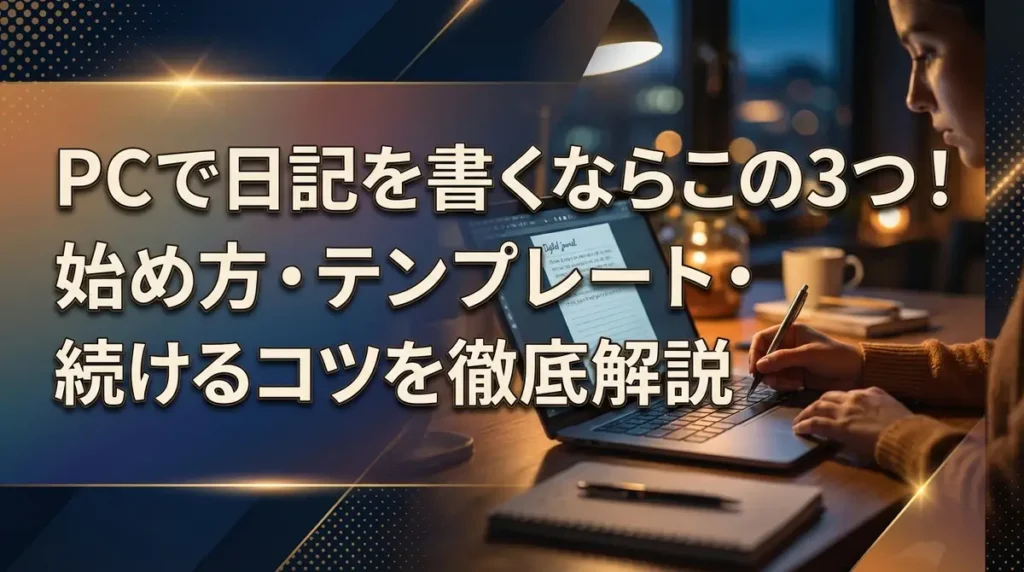 PCで日記を書くならこの3つ！始め方・テンプレート・続けるコツを徹底解説