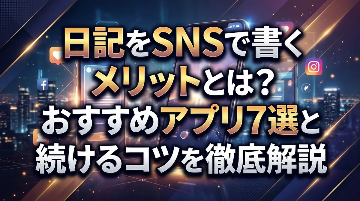 日記をSNSで書くメリットとは？おすすめアプリ7選と続けるコツを徹底解説