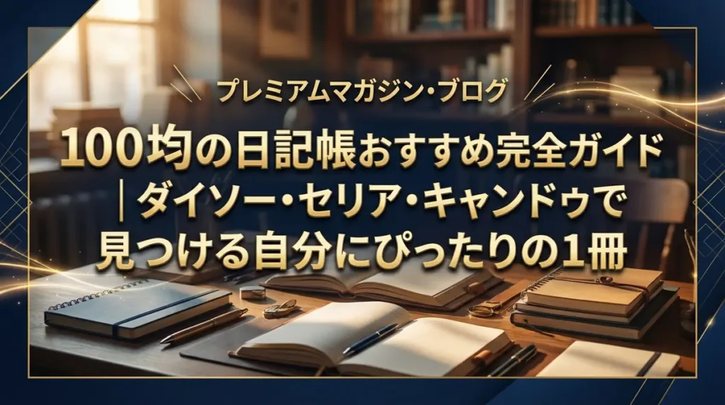 100均の日記帳おすすめ完全ガイド｜ダイソー・セリア・キャンドゥで見つける自分にぴったりの1冊