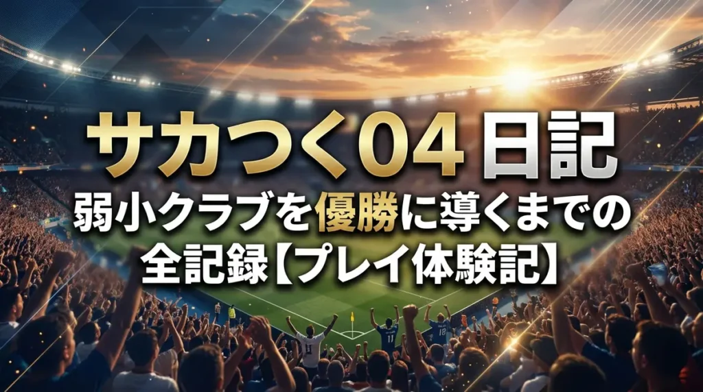 サカつく04 日記｜弱小クラブを優勝に導くまでの全記録【プレイ体験記】