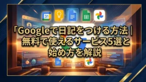 Googleで日記をつける方法｜無料で使えるサービス5選と始め方を解説