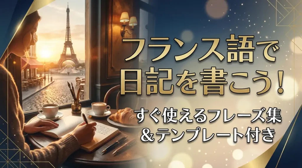 フランス語で日記を書こう！すぐ使えるフレーズ集＆テンプレート付き