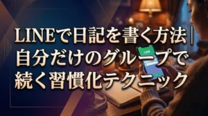 LINEで日記を書く方法｜自分だけのグループで続く習慣化テクニック