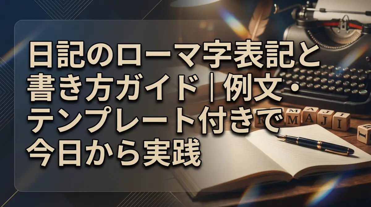 日記のローマ字表記と書き方ガイド｜例文・テンプレート付きで今日から実践