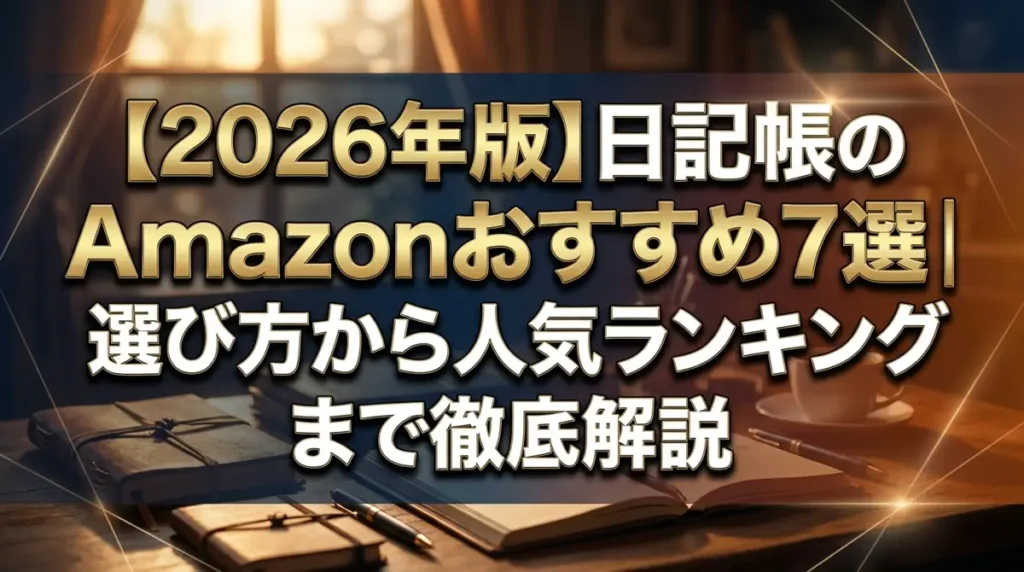 【2026年版】日記帳のAmazonおすすめ7選｜選び方から人気ランキングまで徹底解説