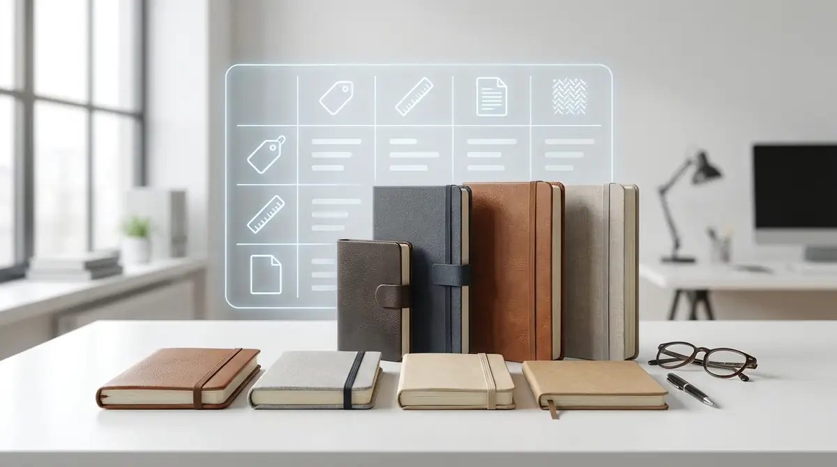 日記帳スペック比較一覧表｜7商品を価格・サイズ・紙質で比較