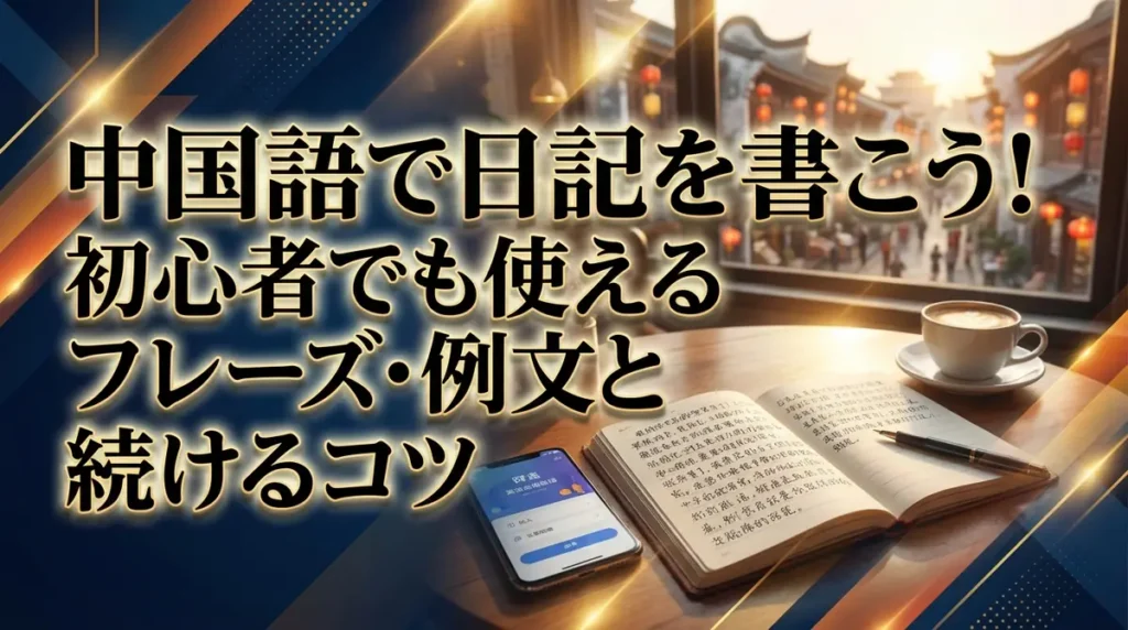 中国語で日記を書こう！初心者でも使えるフレーズ・例文と続けるコツ