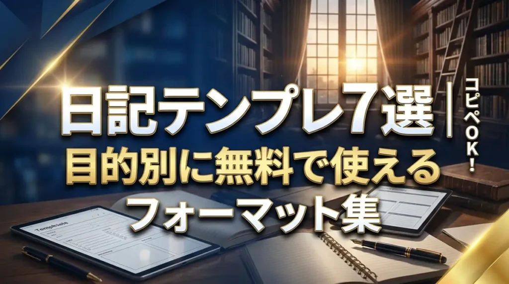 日記テンプレ7選｜コピペOK！目的別に無料で使えるフォーマット集