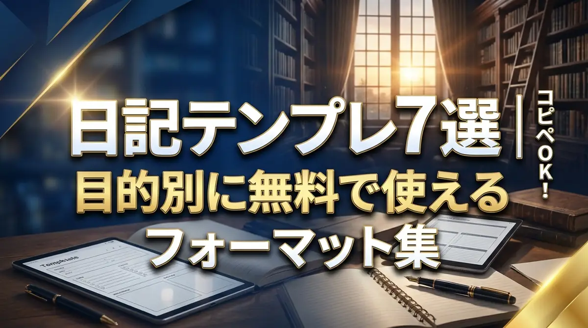 日記テンプレ7選|コピペOK!目的別に無料で使えるフォーマット集
