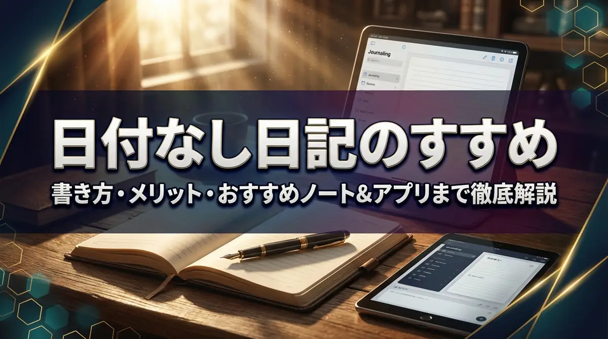 日付なし日記のすすめ｜書き方・メリット・おすすめノート&アプリまで徹底解説